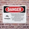 Signmission Rotating Auger Inside This Hopper Danger Sign, Plastic, 10in W x 7in L, 2PK OS-2PACK-DS-P-710-L-2437 - alternate 2